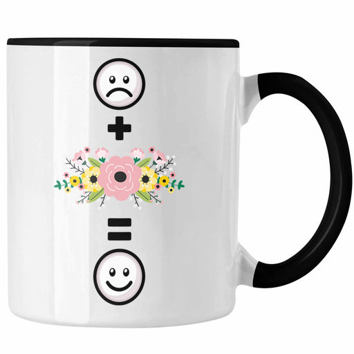 Floristin Tasse Geschenk für Blumen Liebhaber Verkäuferin Lustige Geschenkidee :( + Blumen = :) Geburtstag Trendation