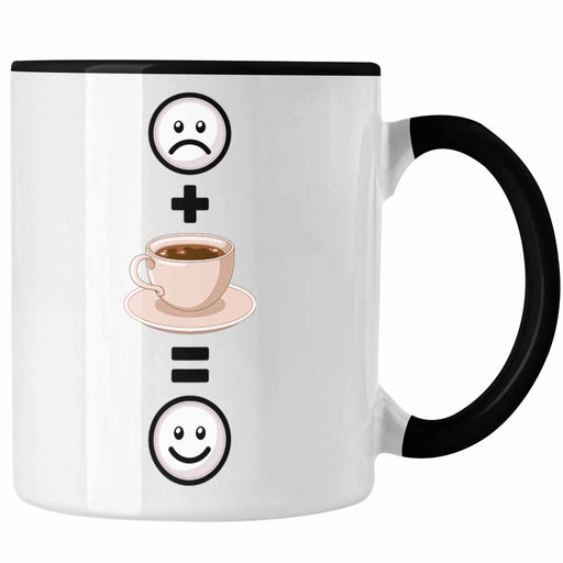 Kaffee Tasse Geschenk für Kaffeetrinker Lustige Geschenkidee :( + Kaffeetasse = :) Geburtstag Trendation