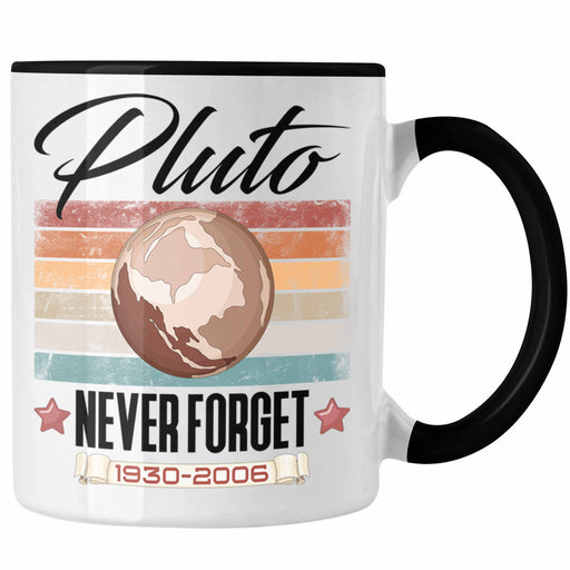 Tasse "Pluto Never Forget" Lustiges Geschenk für Astronomie-Fans Trendation