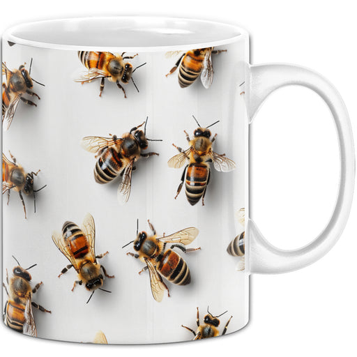 Imker Tasse Geschenk 3D Bienen Geschenkidee Bienenwachs Weiß Trendation