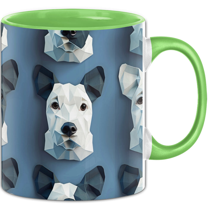 3D Tasse Bullterrier Hunde Boxer Geschenkidee Für Hundebesitzer Kaffee-Becher Lustig Süßs Grün Trendation