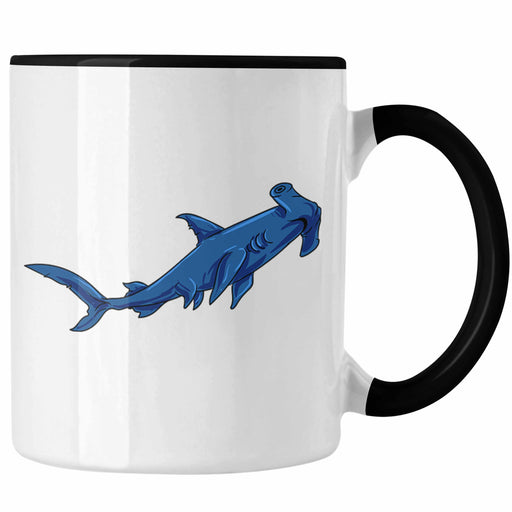 Tasse mit Hammerhai und Haifisch Grafik Geschenk für Ozeanliebhaber Trendation