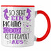 So Sieht Ein Richtig Cooler Reittherapeut Aus Tasse Geschenk für Reittherapie Geschenkidee Spruch Rot Trendation
