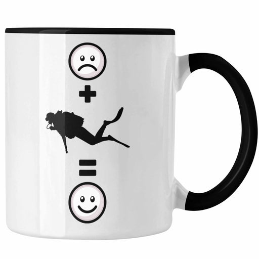 Tauchen Tasse Geschenk für Taucher :( + Tauchen = :) Lustige Geschenkidee Geburtstag Trendation