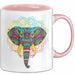 Elefant Tasse Geschenk Für Elefanten-Liebhaber Geschenkidee Mandala Bunt Rosa Trendation