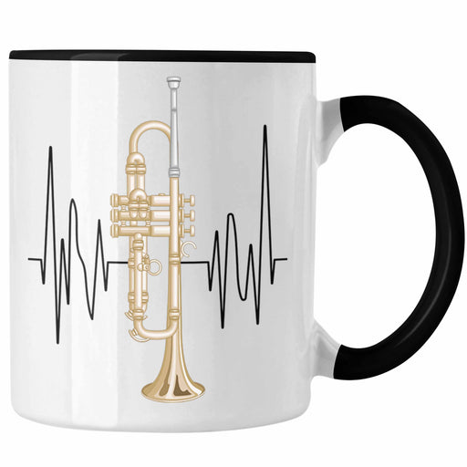 Posaunist Tasse Geschenk Grafik Posaune Herzschlag Geschenkidee Spruch Lustig Trendation