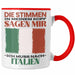 Italien Tasse Urlaub Heimat Geschenk Spruch Italiener Geschenkidee Rot Trendation