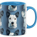 3D Tasse Bullterrier Hunde Boxer Geschenkidee Für Hundebesitzer Kaffee-Becher Lustig Süßs Blau Trendation