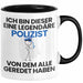 Polizist Geschenk Tasse Lustige Geschenkidee Geburtstag für Polizist Ich Bin Dieser Legendäre Polizist Von Dem Alle Geredet Haben Kaffee-Becher Trendation