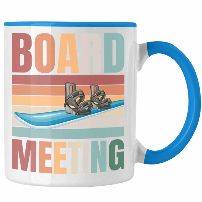 Snowboard Tasse Geschenkidee für Snowboard-Fahrer zum Geburtstag Weihnachten Blau Trendation
