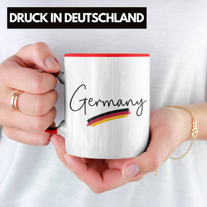 Germany Tasse Deutschland Flagge National Stolz Rot Trendation
