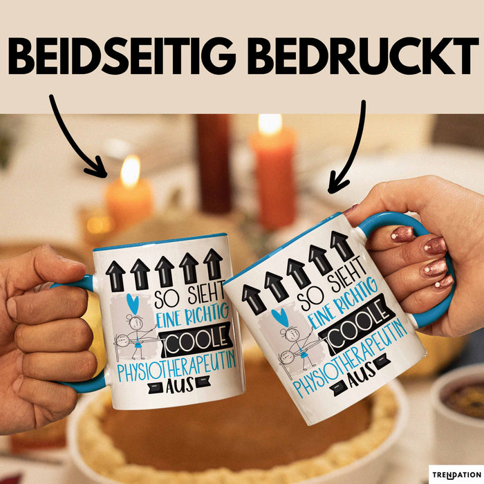 Physiotherapeutin Geschenk Tasse Lustig Geschenkidee für Physiotherapeutin Geburtstag So Sieht Eine Richtig Coole Physiotherapeutin Aus Frauen Spruch Blau Trendation