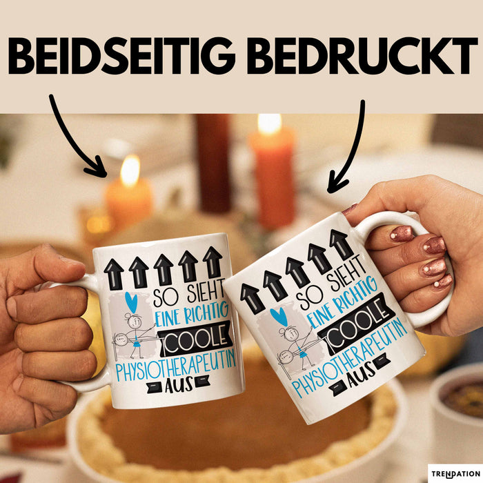 Physiotherapeutin Geschenk Tasse Lustig Geschenkidee für Physiotherapeutin Geburtstag So Sieht Eine Richtig Coole Physiotherapeutin Aus Frauen Spruch Weiß Trendation