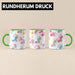 3D Tasse Einhorn Grafik Geschenkidee Mädchen 3D Einhorn Motiv Luftballong Viele Einhörner Grün Trendation