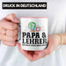 Papa und Lehrer Tasse Geschenkidee Vater für Lehrer Geburtstag Vatertag Spruch Geschenkidee Rosa Trendation