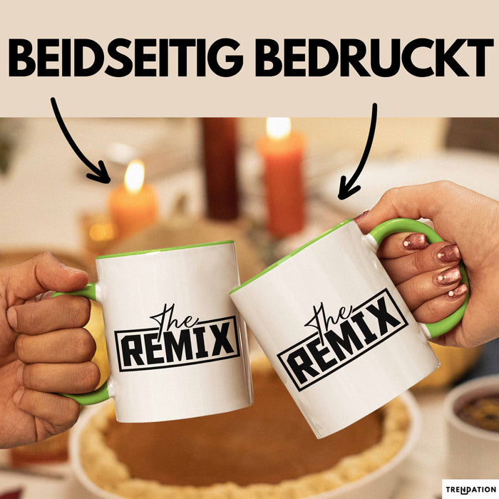 The Remix Tasse Geschenk Partner-Tassen Geschwister Kaffee-Becher Grün Trendation