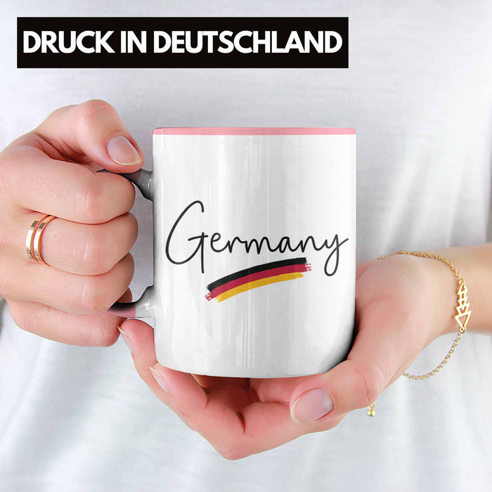 Germany Tasse Deutschland Flagge National Stolz Rosa Trendation