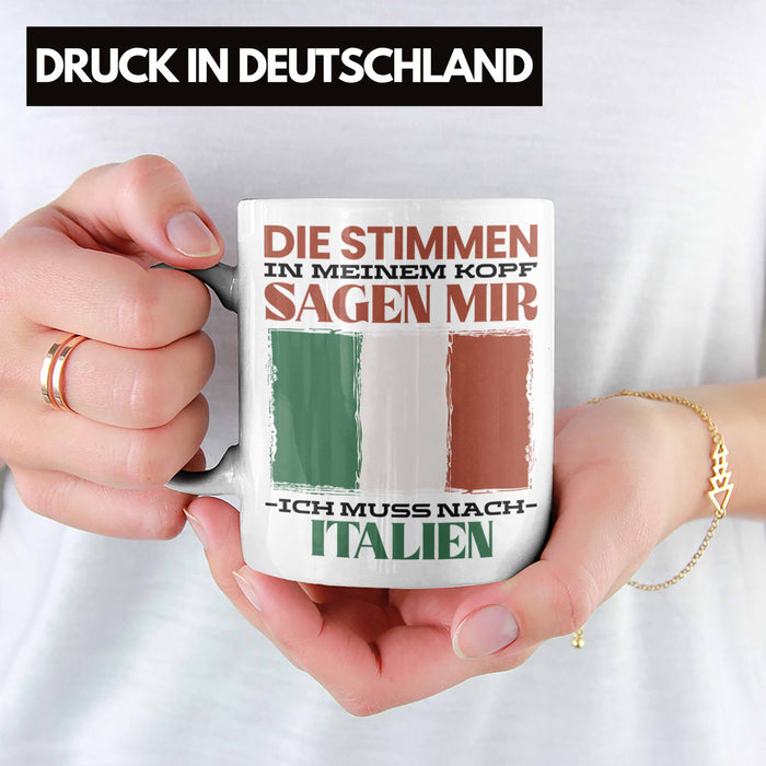Italien Tasse Urlaub Heimat Geschenk Spruch Italiener Geschenkidee Weiß Trendation