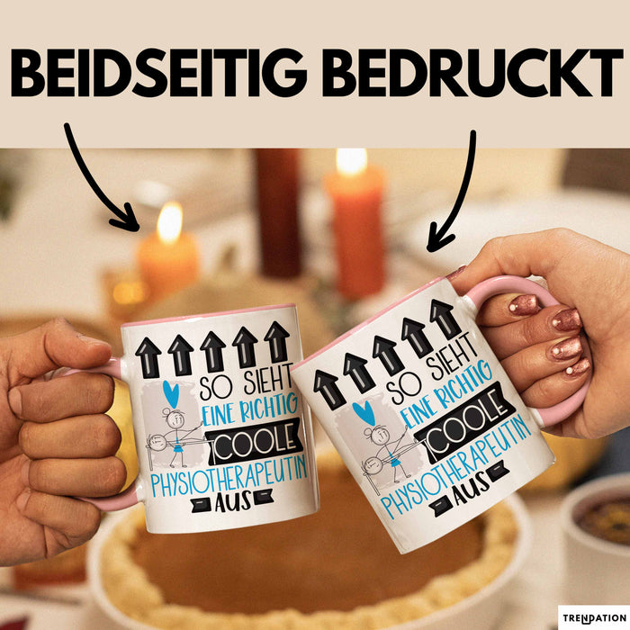 Physiotherapeutin Geschenk Tasse Lustig Geschenkidee für Physiotherapeutin Geburtstag So Sieht Eine Richtig Coole Physiotherapeutin Aus Frauen Spruch Rosa Trendation