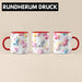 3D Tasse Einhorn Grafik Geschenkidee Mädchen 3D Einhorn Motiv Luftballong Viele Einhörner Rot Trendation