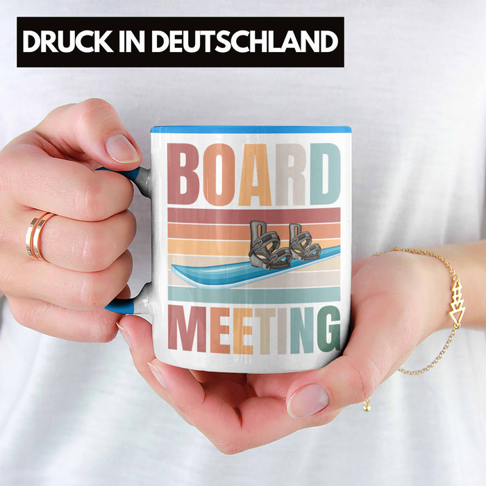 Snowboard Tasse Geschenkidee für Snowboard-Fahrer zum Geburtstag Weihnachten Blau Trendation