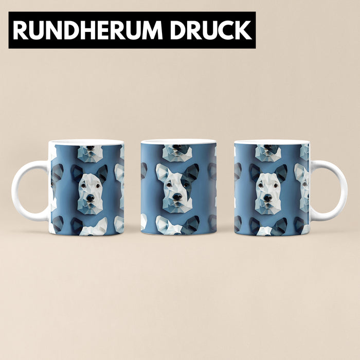 3D Tasse Bullterrier Hunde Boxer Geschenkidee Für Hundebesitzer Kaffee-Becher Lustig Süßs Weiß Trendation