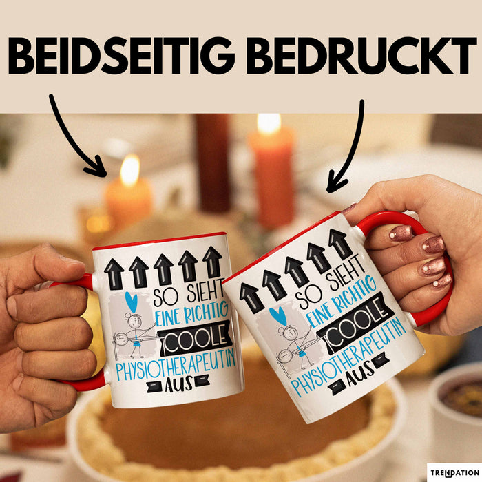 Physiotherapeutin Geschenk Tasse Lustig Geschenkidee für Physiotherapeutin Geburtstag So Sieht Eine Richtig Coole Physiotherapeutin Aus Frauen Spruch Rot Trendation