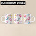3D Tasse Einhorn Grafik Geschenkidee Mädchen 3D Einhorn Motiv Luftballong Viele Einhörner Weiß Trendation