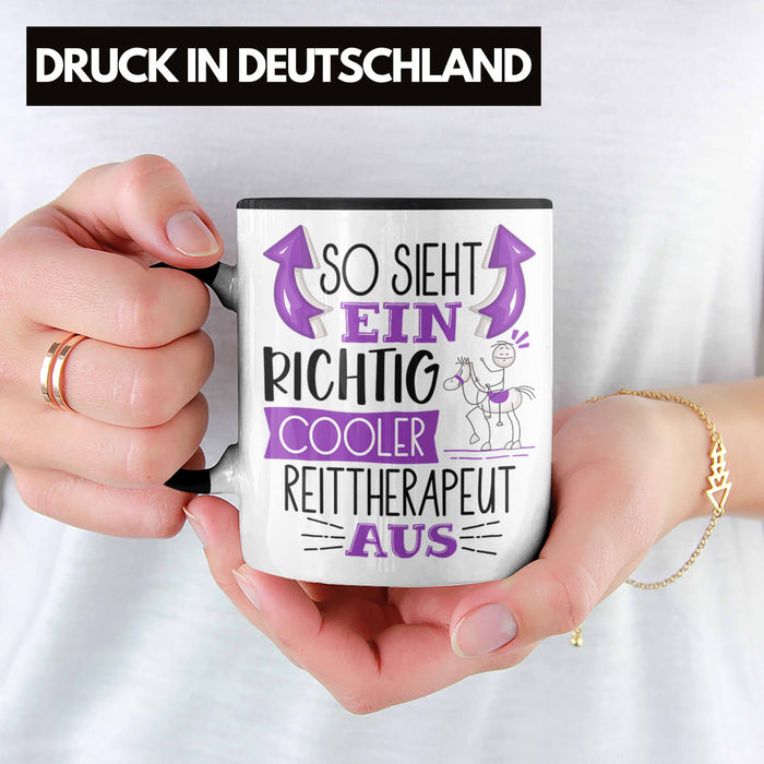 So Sieht Ein Richtig Cooler Reittherapeut Aus Tasse Geschenk für Reittherapie Geschenkidee Spruch Trendation