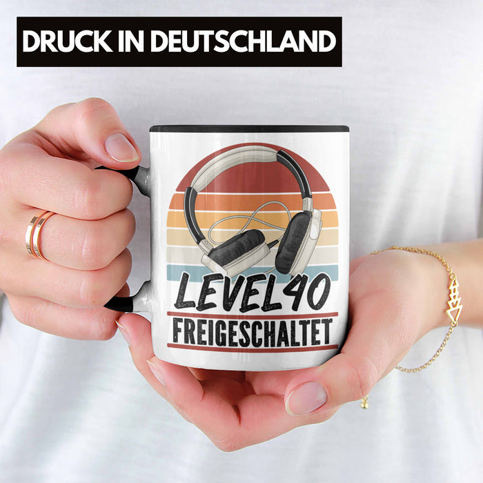40. Geburtstag Geschenk Männer Gaming Kaffee-Becher Gamer 40er Geburtstag Geschenkidee Tasse Trendation