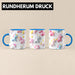 3D Tasse Einhorn Grafik Geschenkidee Mädchen 3D Einhorn Motiv Luftballong Viele Einhörner Blau Trendation