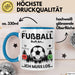 Fussballer Tasse Geschenk Fussballspieler Geschenkidee Fußball Ruft An Kaffee-Becher Blau Trendation