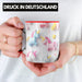3D Tasse Einhorn Grafik Geschenkidee Mädchen 3D Einhorn Motiv Luftballong Viele Einhörner Rot Trendation