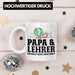 Papa und Lehrer Tasse Geschenkidee Vater für Lehrer Geburtstag Vatertag Spruch Geschenkidee Weiß Trendation