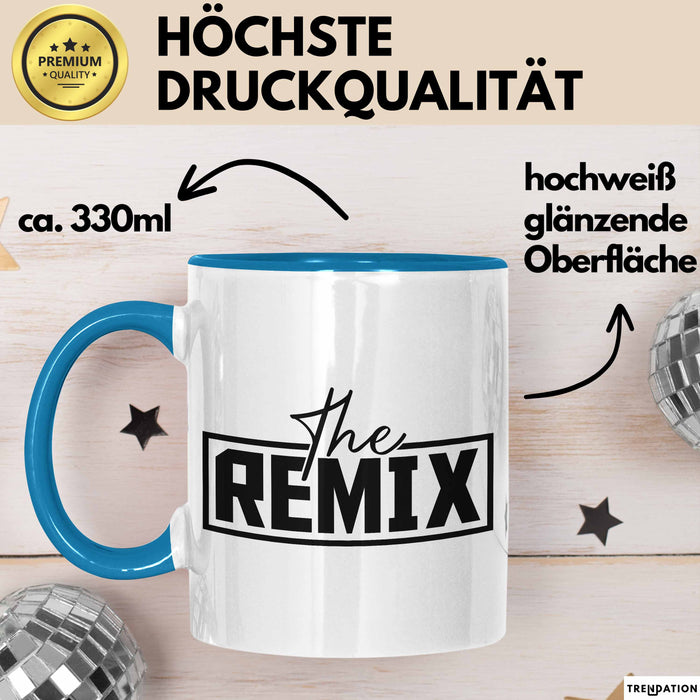 The Remix Tasse Geschenk Partner-Tassen Geschwister Kaffee-Becher Blau Trendation