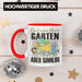 Garten Tasse Geschenk Spruch Hobby-Gärtner Geschenkidee Ein Leben Ohne Garten Rot Trendation