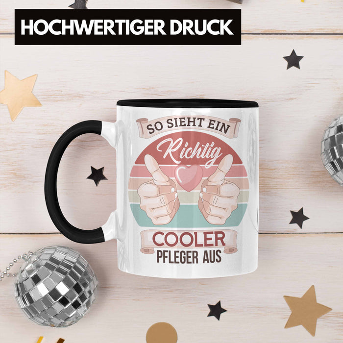 Pfleger Tasse Geschenk Altenpfleger Geschenkidee Pflegekraft Krankenpfleger So Sieht Ein Cooler Pfleger Trendation