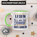 Lesen Tasse Geschenk Spruch Leseratte Bücherwurm Geschenkidee Ein Leben Ohne Lesen Grün Trendation