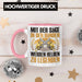 Forstarbeiter Tasse Geschenk Spruch Holzarbeiter Forstwirt Kettensäge in den Händen Rosa Trendation