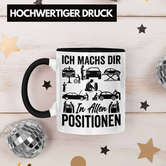 KFZ Mechaniker Geschenk MFZ Mechatroniker Ich Machs Dir In Allen Positionen Geschenkidee für Männer KFZ Mechaniker Auto Reperatur Werkstatt Trendation