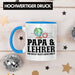 Papa und Lehrer Tasse Geschenkidee Vater für Lehrer Geburtstag Vatertag Spruch Geschenkidee Blau Trendation