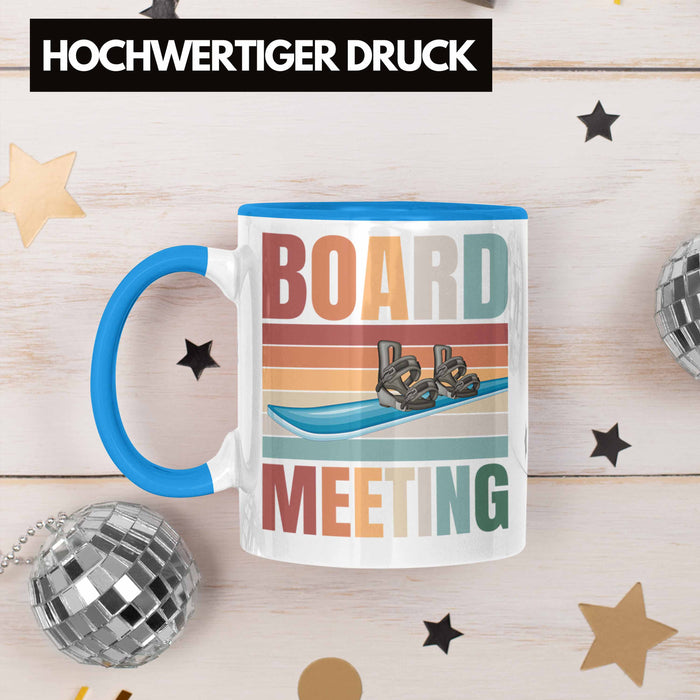 Snowboard Tasse Geschenkidee für Snowboard-Fahrer zum Geburtstag Weihnachten Blau Trendation