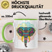 Elefant Tasse Geschenk Für Elefanten-Liebhaber Geschenkidee Mandala Bunt Grün Trendation