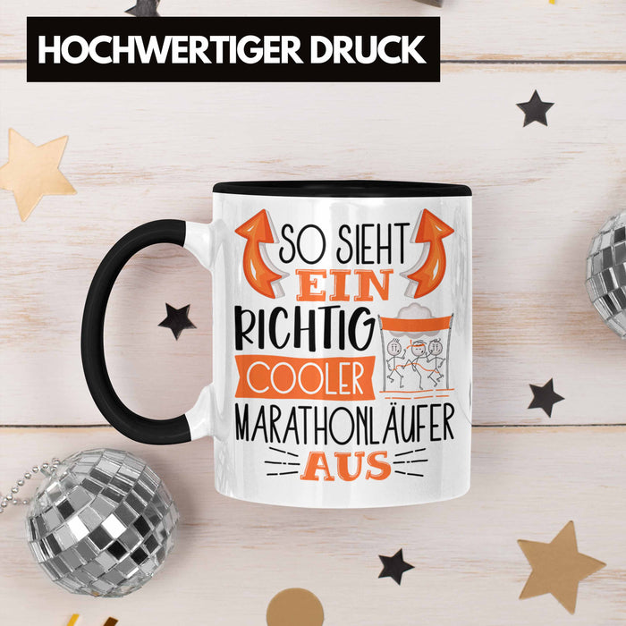 So Sieht Ein Richtig Cooler Marathonläufer Aus Geschenk Tasse Lustiger Spruch Geschenkidee Trendation