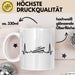 Speedboot Tasse Geschenk Yacht Geschenkidee Herzschlag Schnellboot Kaffee-Becher Weiß Trendation