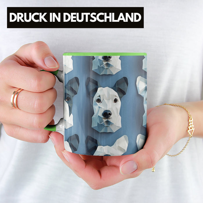 3D Tasse Bullterrier Hunde Boxer Geschenkidee Für Hundebesitzer Kaffee-Becher Lustig Süßs Grün Trendation