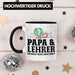 Papa und Lehrer Tasse Geschenkidee Vater für Lehrer Geburtstag Vatertag Spruch Geschenkidee Trendation