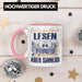 Lesen Tasse Geschenk Spruch Leseratte Bücherwurm Geschenkidee Ein Leben Ohne Lesen Rosa Trendation