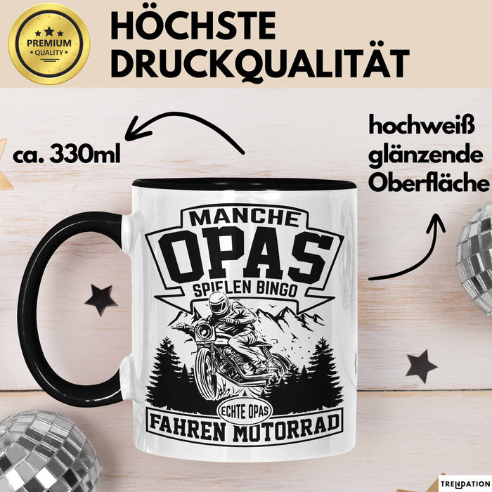 Motorrad Opa Tasse Geschenk Echte Opas Fahren Motorrad Geschenkidee Vatertag Opa Biker Trendation