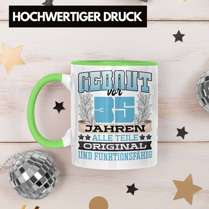 35er Geburtstag Tasse Geschenk Frauen Männer Spruch Gebaut Vor 35er Jahren Grün Trendation